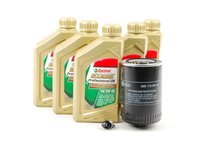 ES#2561231 - MK418TECS - Genuine Oil Service Kit - With ECS Magnetic Drain Plug - Includes large Genuine oil filter and Genuine 5w-40 oil - Assembled By ECS - Volkswagen