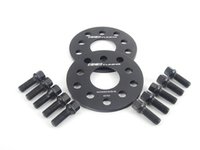 ES#2748189 - ECS10612KTWB1 - ECS Wheel Spacer And Bolt Kit - 8mm With Black Ball Seat Bolts - Comes with everything you need to install spacers on two wheels - ECS - Audi Volkswagen