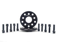 ES#2748195 - ECS10158KTWB1 - ECS Wheel Spacer & Bolt Kit - 17.5mm With Black Ball Seat Bolts - Includes everything you need to install spacers on two wheels - ECS - Audi Volkswagen