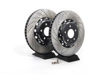 ES#2602983 - 000690ECS01AKT - Front 2-Piece Brake Rotors - Pair (345x30) - Direct bolt-on replacement - 25% less weight! - ECS - Audi