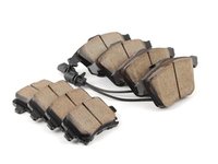 ES#2765582 - EUR1111KT1 - Front & Rear Euro Ceramic Brake Pad Kit - Ceramic composite developed to meet low dust & noise requirements, includes front and rear pads - Akebono - Audi