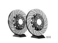 ES#2677765 - 000505ECS02KT - 2-Piece Lightweight Front Brake Rotors - Pair (345x28) - Direct bolt-on cross-drilled and slotted replacement - 2-piece semi-floating rotors offer reduced unsprung weight and additional cooling capacity versus OEM for improved braking, handling, and ride quality! - ECS - BMW