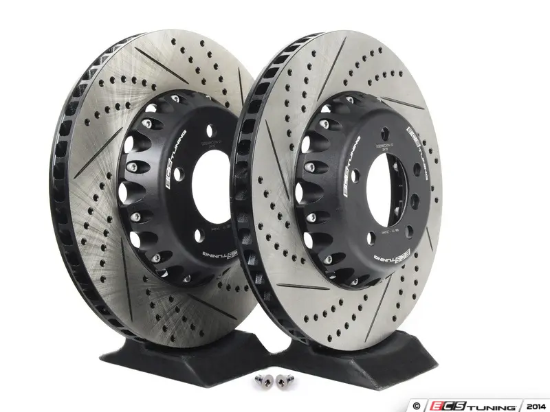 2-Piece Lightweight Front Brake Rotors - Pair (348x30)