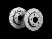 ES#2189792 - 8D0601DXSGMTLRA - Rear Cross Drilled & Slotted Brake Rotors - Pair (256x22) - Featuring GEOMET protective coating. - ECS - Audi