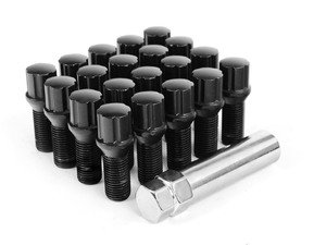ES#2918781 - BOLT-14x1.25BK - Tuner Wheel Bolt Set - Black - Full set of 20 of socket-specific lug bolts with dedicated socket. 14x1.25x28mm. - MRR Design - BMW MINI
