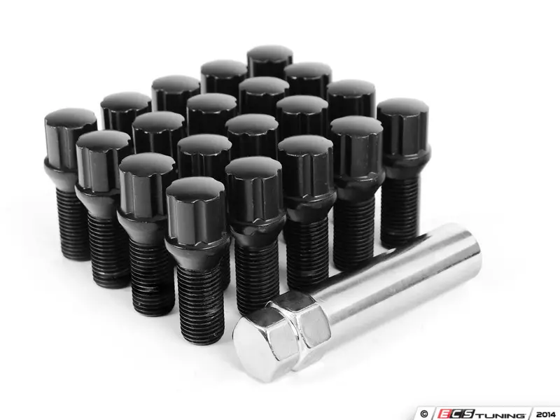 Conical Seat Tuner Spline Bolt Set - Black