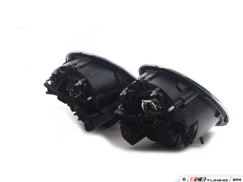 Superbautoparts LED Halo Projector Headlights – Mini Cooper R50 R53 (2002-2006) & R52 (2005-2008) – Chrome Housing – H1 Bulbs Included – UPC 841808122842