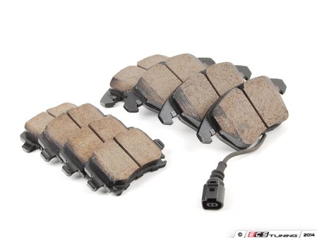 ES#2581911 - EUR1107KT - Front & Rear Euro Ceramic Brake Pad Kit - Ceramic composite developed to meet low dust & noise requirements, includes front and rear pads - Akebono - Audi Volkswagen