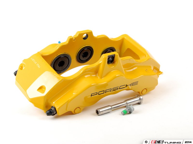 Genuine Porsche 99635143131 Front Brake Caliper Yellow
