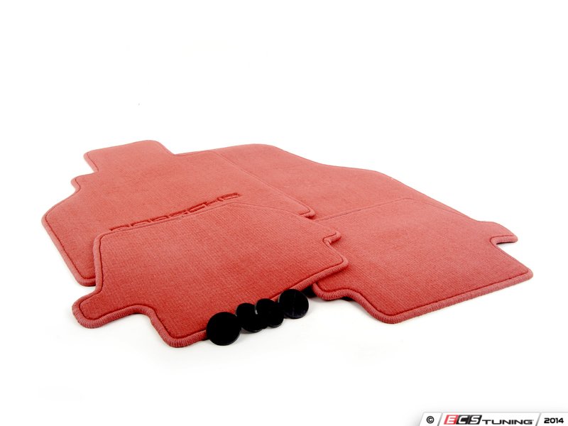 Genuine Porsche 00004480084M30 Set Of Floor Mats Boxster Red