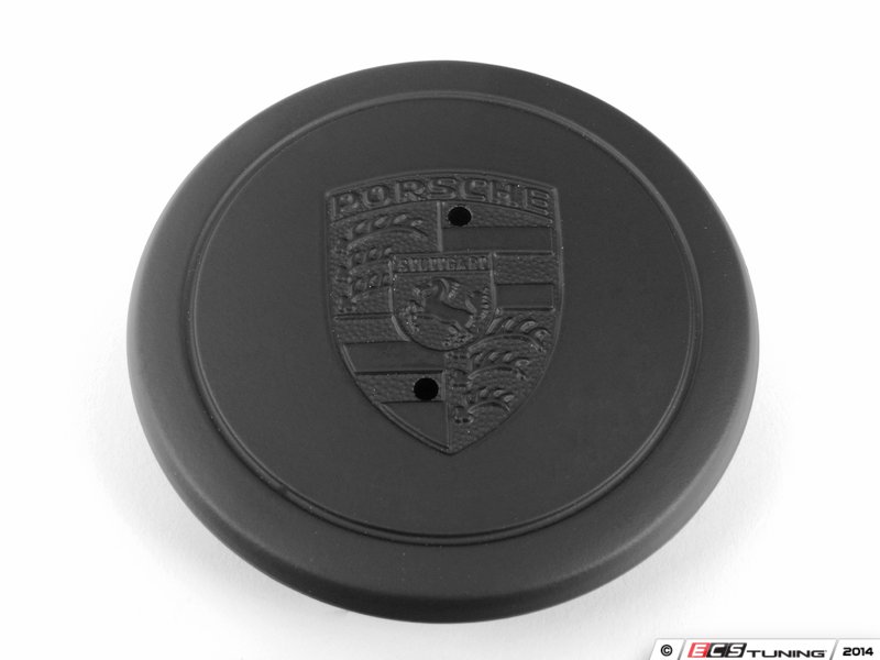 Genuine Porsche 91136103228 Plain Black Center Cap With Inset