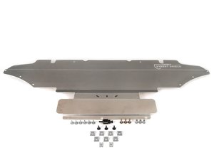 ES#2771912 - 003251ECS01AKT2 - ECS Tuning Street Shield Aluminum Skid Plate Kit - Protect your vehicle's oil pan & electronic steering rack with this 4mm thick aluminum skid plate - ECS - Audi