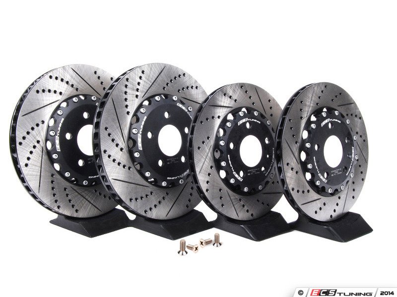 ECS 8E0601K301T2PXS Front & Rear Cross Drilled & Slotted 2Piece