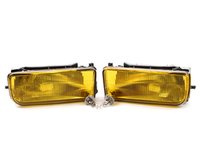 ES#2772114 - 005723ZIZ01KT - European Yellow Fog Light Set - Featuring yellow glass lenses for superior performance in poor weather - and a French-style European look all the time! Bulbs included. - ZiZa - BMW