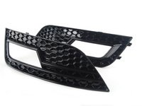 ES#2739154 - 005834ECS02 - RS Mesh Style Fog Light Grille Set - Black With Black Trim - Grille set to upgrade the look of your vehicle - ECS - Audi