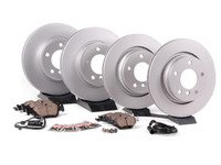 ES#2593155 - 34351164372KT3 - Front And Rear Brake Service Kit - Featuring Meyle coated rotors and Vaico pads - Assembled By ECS - BMW
