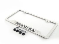 ES#1829254 - Q6880087 - License Plate Frame - AMG License Plate Frame (Polished Stainless Steel) - Genuine Mercedes Benz - Mercedes Benz