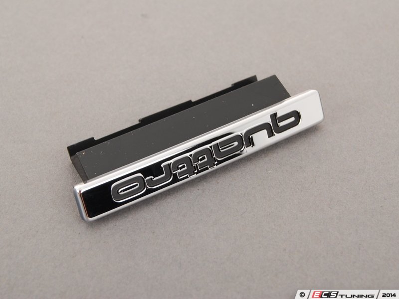 Genuine Volkswagen Audi 8K08537362ZZ "Quattro" Grille Emblem Chrome