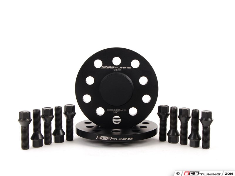 ECS ECS10156KTWBKT1 ECS Wheel Spacer And Bolt Kit 12.5mm With Black Conical Seat Bolts