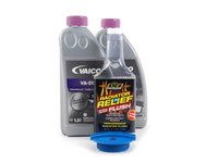 ES#2784778 - CO0LANTFLUSHKT1 - Cooling System Flush Kit - Keep your cooling system working at its best by keeping it clean and free of rust and scale deposits. Includes new expansion tank cap, flush treatment & G13 coolant. - Assembled By ECS - Audi Volkswagen