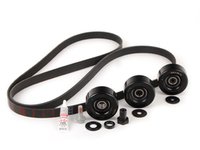 ES#2784716 - 99610215166KT3 - Serpentine Belt Kit - Accessory belt with rollers - Includes Loctite 592 for a complete job - Assembled By ECS - Porsche