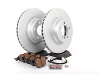 ES#2781280 - 34116750267KT3 - Front Brake Service Kit - Featuring Meyle coated rotors and Akebono pads - Assembled By ECS - BMW