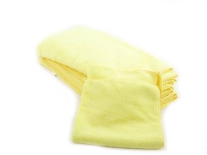 ES#2777985 - MICMYELLOW12 - Workhorse Yellow Professional Grade Microfiber Towel - Pack Of 3 - 16"X16" For interior cleaning - Chemical Guys - Audi BMW Volkswagen Mercedes Benz MINI Porsche