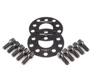 ES#2748239 - 06255571ECSWBKT1 - ECS Wheel Spacer & Bolt Kit - 3mm With Black Conical Seat Bolts - Complete kit for two wheels, comes with everything you need to install spacers on your aftermarket wheels - ECS - Audi Volkswagen