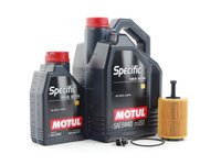 ES#1885289 - MK4VR624VPRKTMD - Oil Service Kit - With ECS Magnetic Drain Plug - Includes Mann oil filter and Motul Specific 5w-40 oil - Assembled By ECS - Audi Volkswagen