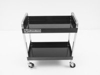 ES#2763365 - 005947SCH01A - Professional Quality Deluxe Two Shelf Service Cart - Features a chrome plated heavy-duty 16 gauge steel box frame with two handles and caster on frame construction - Schwaben - Audi BMW Volkswagen Mercedes Benz MINI Porsche