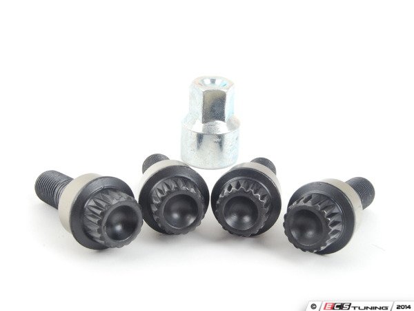 Genuine Porsche - WHT006979A - Locking Wheel Bolt Set - Black