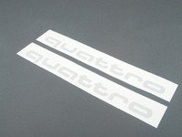 ES#3243610 - 4G0064317AZ7G - 'Quattro' Script Door Graphics Kit - Ice silver Metallic - Includes dimensional guides for proper installation and surface prep instructions - Genuine Volkswagen Audi - Audi