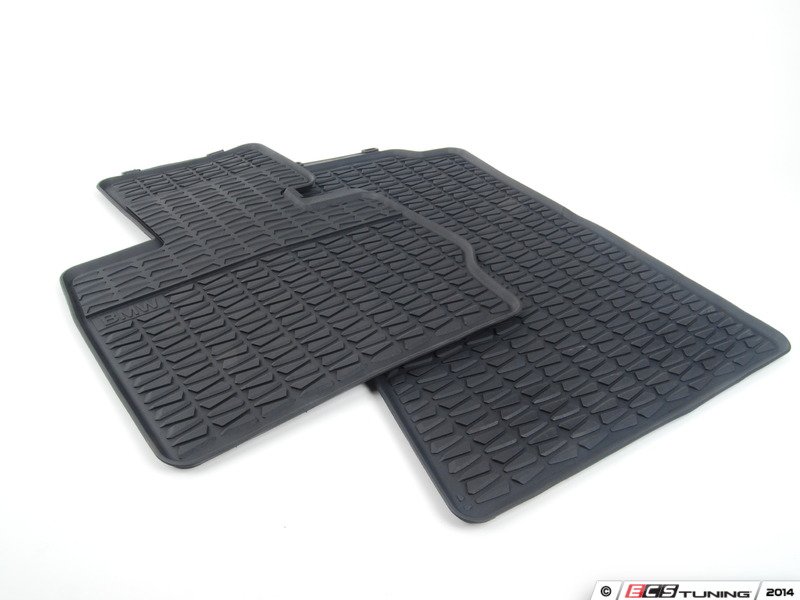 Genuine BMW - 51472458442 - Front Rubber Floor Mats - Black (51-47-2 ...