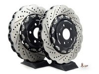 ES#2785596 - 003281ECS02A02KT - Front 2-Piece Wave Brake Rotors - Pair (365x34) - Direct bolt-on upgrade to Tru-Float wave style rotors - ECS - Audi