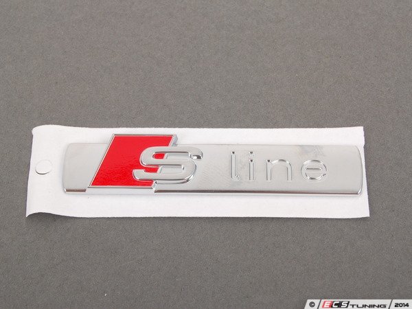 Genuine Volkswagen Audi - 8N0853601A - 'S-Line' Emblem - Chrome/Red ...