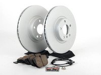 ES#2777485 - 34116793244KT7 - Front Brake Service Kit - Featuring Meyle rotors and Akebono Euro Ceramic pads - Assembled By ECS - BMW
