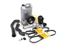 ES#2635524 - 11517527910KT7 - ECS Cooling Maintenance Kit - Level 2 - Stop your cooling problems before they start - featuring a GEBA water pump with a metal impeller, water pump pulley and accessory belts - Assembled By ECS - BMW