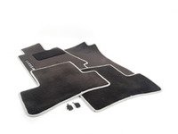 ES#1827790 - Q6680478 - Carpeted Floor Mat Set - Charcoal Center with Grey Piping - Genuine Mercedes Benz - Mercedes Benz