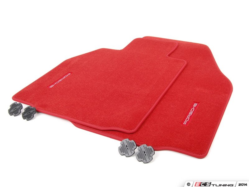 Genuine Porsche 98755198408N43 Set Of Floor Mats Carrera Red
