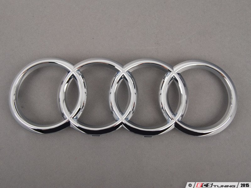 Genuine Volkswagen Audi - 4H0853605B2ZZ - Audi Rings Badge - Chrome ...