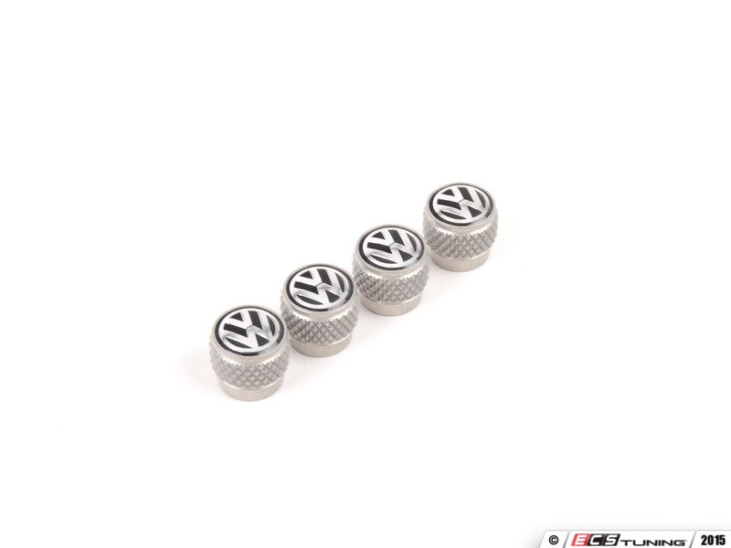 Genuine Volkswagen Audi 000071215A Valve Stem Cap Set Aluminum