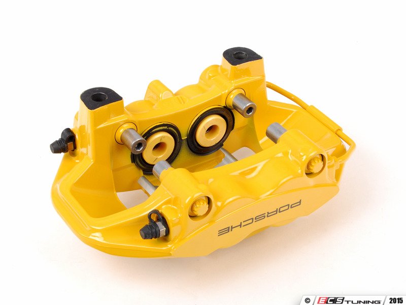 Genuine Porsche 99735242598 Rear Brake Caliper Yellow