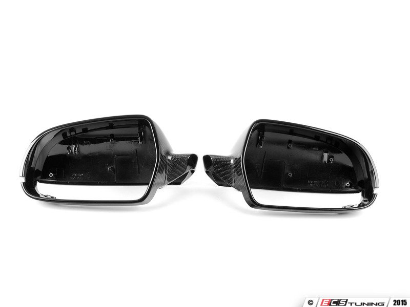 ECS 010257ECS02KT Carbon Fiber Mirror Cap Set Audi B8 A4/S4 8P A3