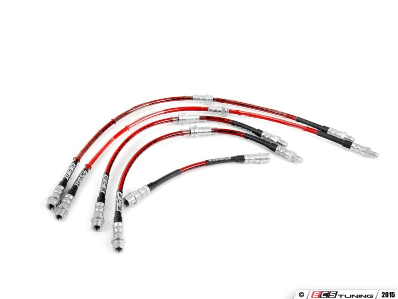 ECS 002565ECS01AKT2 ExactFit Stainless Steel Brake Lines Complete Kit