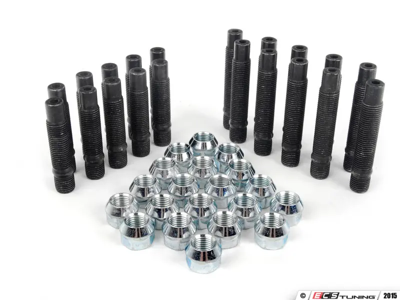 M12 x 1.5 Stud Conversion Kit for Vauxhall Inc Nuts and Spacers 20 Silver 