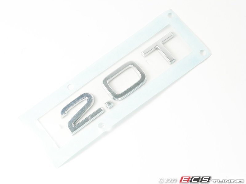 Genuine Volkswagen Audi - 8H0853743H2ZZ - '2.0T' Emblem - Chrome (8H0 ...