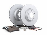 ES#2602306 - 95535140151FPKT - Performance Front Brake Service Kit - Featuring Zimmerman Z-Coated rotors and Hawk HPS brake pads - Assembled By ECS - Porsche