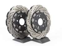 ES#2681109 - 003523ECS02A02KT - Rear 2-Piece Tru-Float Wave Brake Rotors - Pair (330x22) - Direct bolt-on replacement - 21% less weight! - ECS - Audi