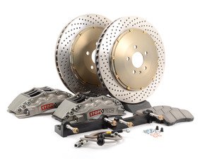 ES#3117752 - 83.114.6800.R2 - StopTech Trophy Front Big Brake Kit (380x32) - Featuring STR 6 piston calipers, 2-Piece Drilled Rotors, stainless brake lines and Street performance brake pads - StopTech - Audi