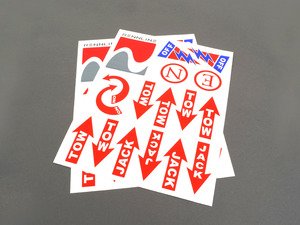 ES#2839750 - E30 - Safety Sticker and Decal Kit - Meets the requirements of most racing organizations - Rennline - Audi BMW Volkswagen Mercedes Benz MINI Porsche